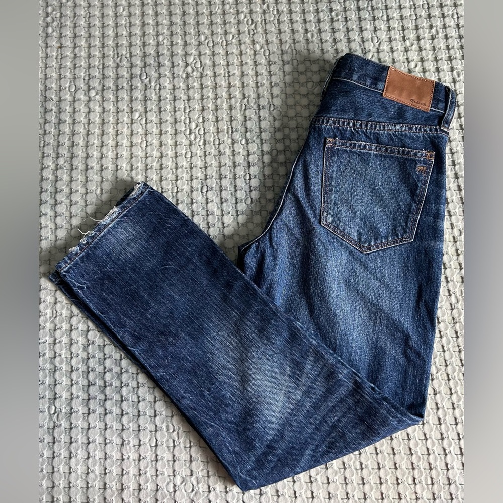 Madewell Classic Straight Jeans: Destructed Edition Cropped size 24